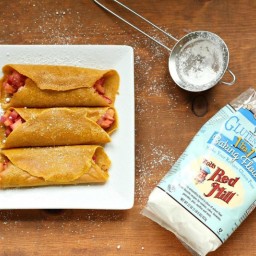 Gluten-Free Pumpkin Crepes with Warm Apple Filling