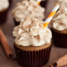 Gluten Free Pumpkin Spice Latte Cupcakes with Coffee Frosting {Dairy Free}