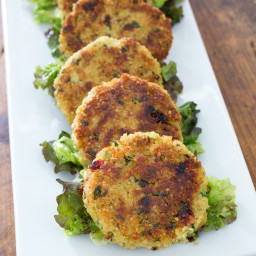 Gluten-Free Quinoa Patties with Spinach and Sun-Dried Tomatoes