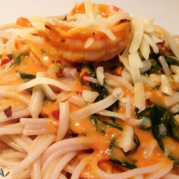 Gluten free Shrimp Spinach Pasta