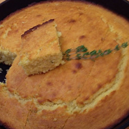 {Gluten-Free} Skillet Cornbread with Honey and Thyme