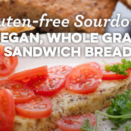 Gluten-Free Sourdough Vegan Whole-Grain Sandwich Bread