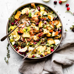Gluten Free Stuffing Salad with Sweet Onion Dressing