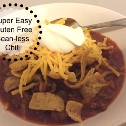Gluten Free Super Easy Bean-less Chili