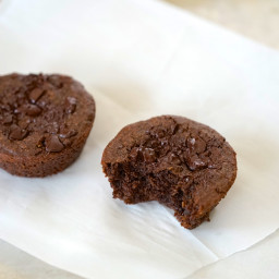 Gluten-Free Vegan Dark Chocolate Fudge Muffins