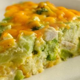 Gluten-Free Impossibly Easy Chicken and Broccoli Pie