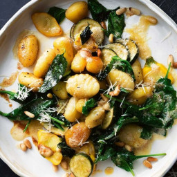 Gnocchi with burnt butter, lemon and basil