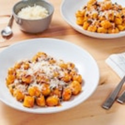 Gnocchi With Chili Crisp Sauce, Capers and Parmesan
