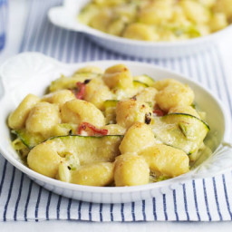 Gnocchi with courgette, mascarpone and spring onions