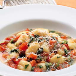 Gnocchi with Tomatoes, Pancetta and Wilted Watercress