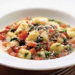 Gnocchi with Tomatoes, Pancetta  and  Wilted Watercress