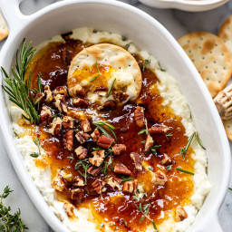 Goat Cheese Appetizer Spread with Fig Jam and Pecans