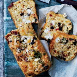 Goat Cheese, Bacon and Olive Quick Bread