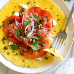 Goat Cheese Herb Omelet with Lox