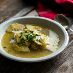 Golden Leek and Potato Soup