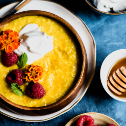 Golden Milk Oatmeal with Orange and Spices