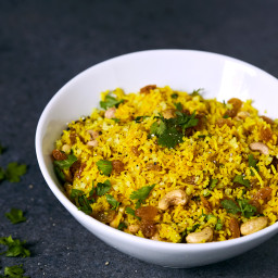 Golden Rice and Cauliflower Pilaf