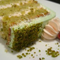 Goodnight Rose: Pistachio-Cardamom Cake with Rosewater Frosting