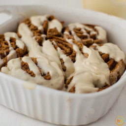 Gooey Cinnamon Buns with Thick Cream Cheese Icing