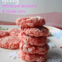 Gooey Strawberry Cookies
