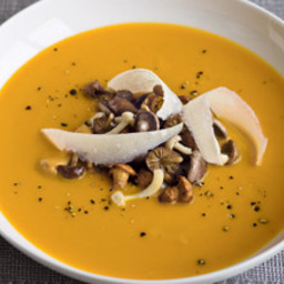 Gordon Ramsay's pumpkin soup with wild mushrooms