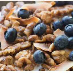 Grain-free coconut cereal with blueberries
