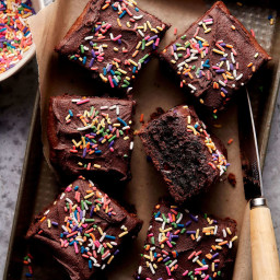 Grain-Free Death by Chocolate Brownies with Tahini Frosting