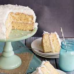 Grandmama's Coconut Cake with No Fail Seven Minute Frosting