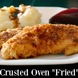 Granola Crusted Oven Fried Chicken