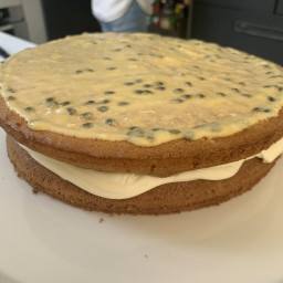 Gran's Famous Sponge Cake with Passionfruit Icing