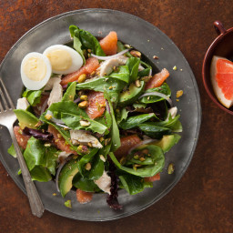 Grapefruit and Baby Romaine Salad with Chicken