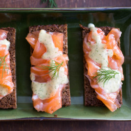Gravlax With Caraway, Coriander, and Mustard-Dill Sauce