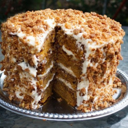 Great Pumpkin Crunch Cake with Cream Cheese Frosting