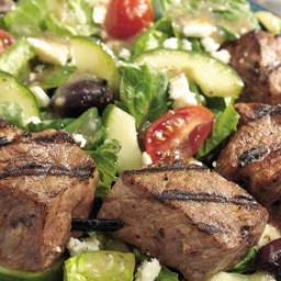 Greek Beef Kabob Salad