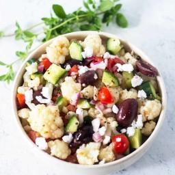 Greek Cauliflower Salad Recipe (Low Carb, Gluten Free)