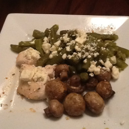 Greek chicken and Green Beans
