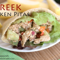 Greek Chicken Salad Pitas