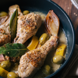 Greek Chicken Thighs with Artichokes and Olives