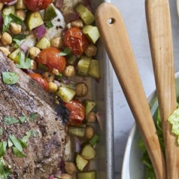 Greek Flank Steak and Veggie Salad Recipe