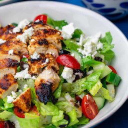 Greek Grilled Chicken Salad (w/ Greek dressing)