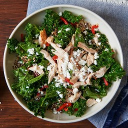 Greek Kale Salad with Quinoa and Chicken
