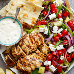 Greek Lemon Garlic Chicken Salad