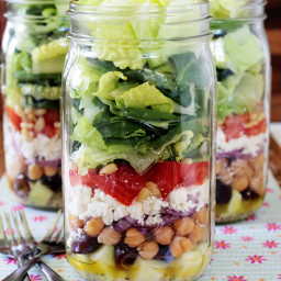 Greek Mason Jar Salads