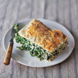 Greek Mixed Greens Pie With Phyllo Crust