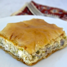 Greek Onion Pie with Feta Cheese