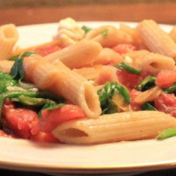 Greek Pasta with Tomatoes and White Beans Recipe