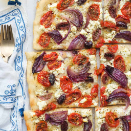 Greek Pizza with Feta Cheese