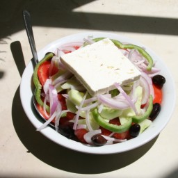 Greek Salad (choriatiki) -  A journey to the islands