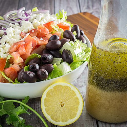 Greek Salad Dressing & Greek Salad • Dishing Delish