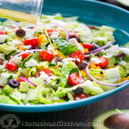 Greek Salad Recipe with Lemon Dressing